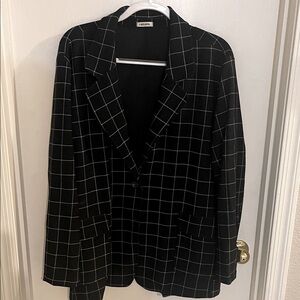 Black and White Checkered Blazer